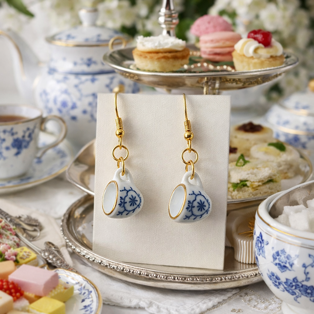Timeless tea party earrings