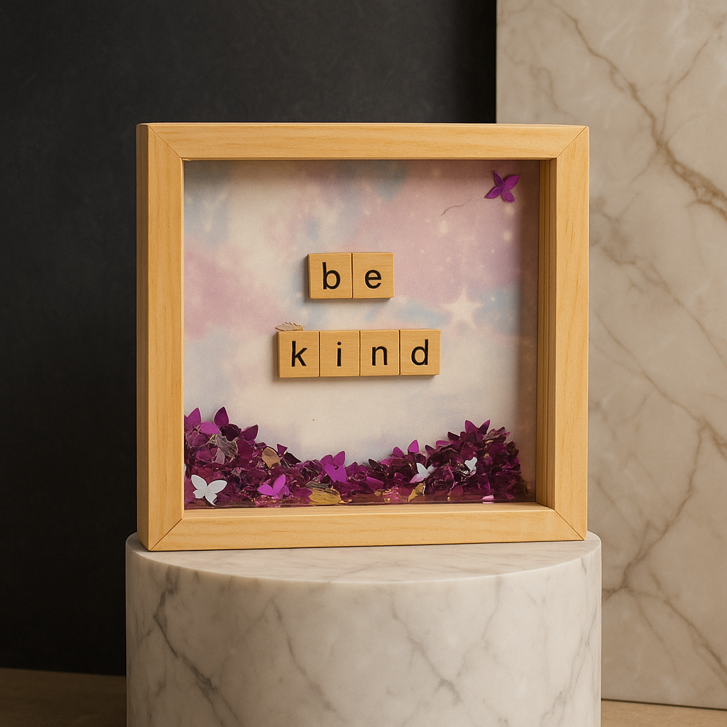 🌸 Be Kind Butterfly Shadow Box Frame