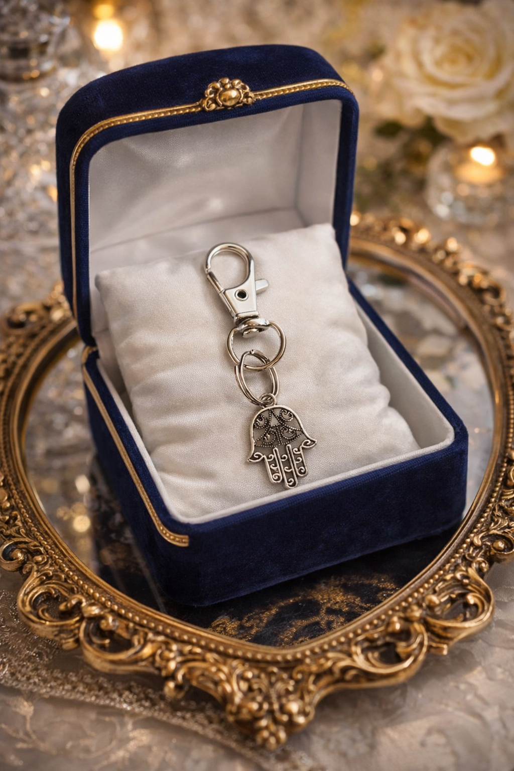 Mystic Hamsa Charm Keyring