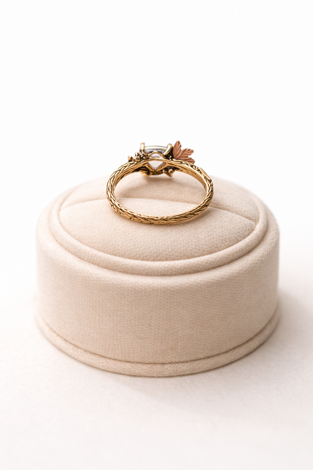 Opaline Forest Leaf Ring