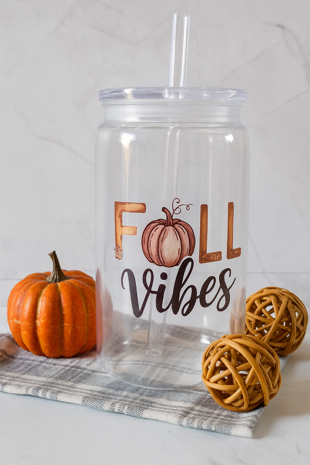 Fall Vibes Pumpkin Tumbler