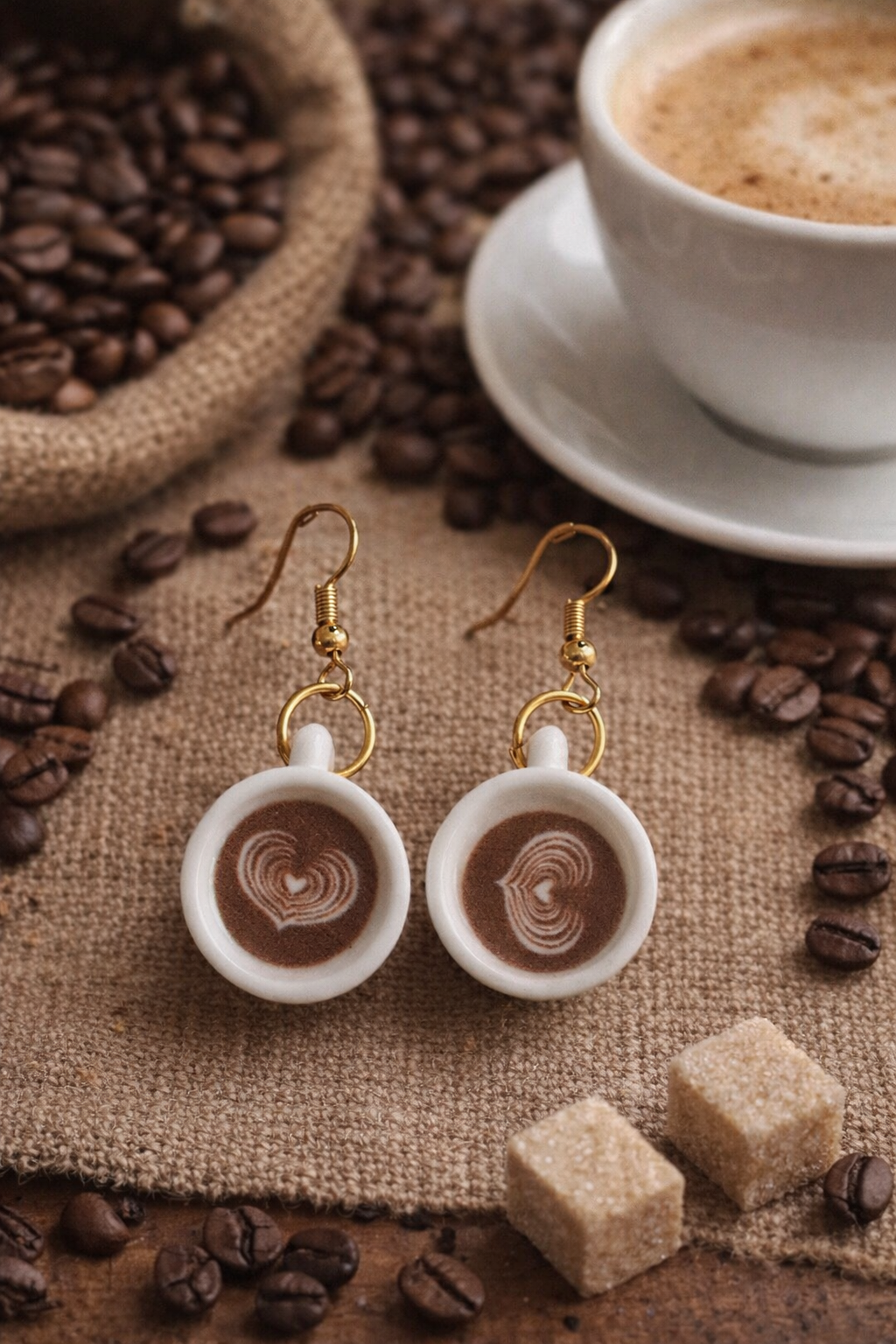 Coffee Date Drop Earrings