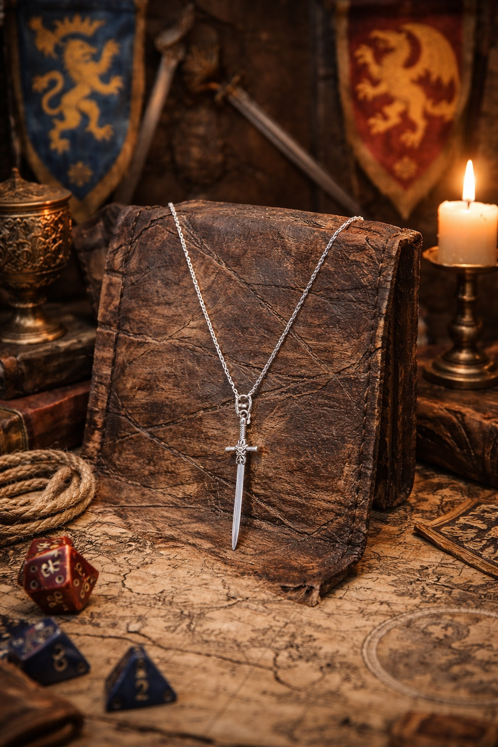 Knight’s Oath Dagger Necklace