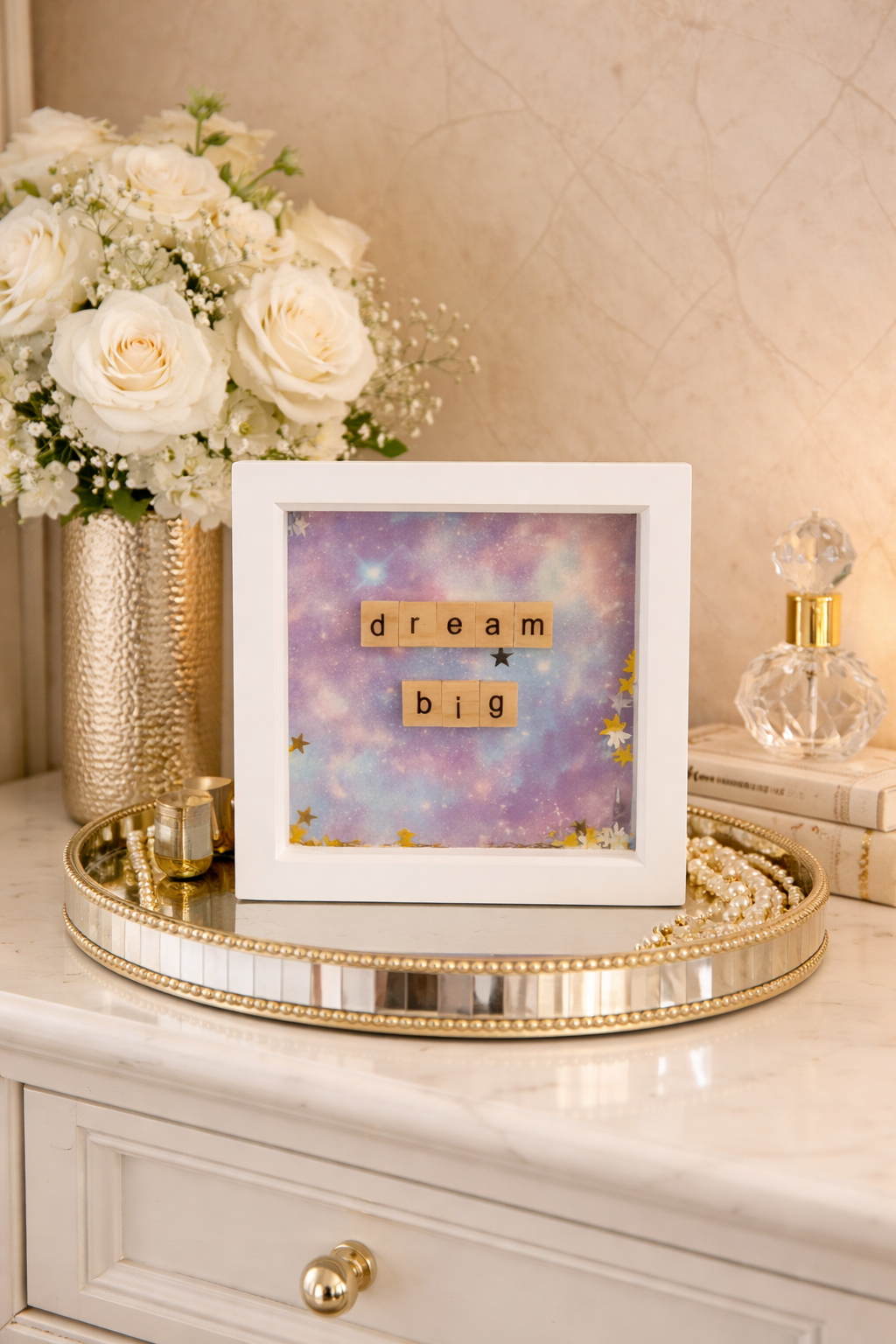 🌙 Dream Big Galaxy Shadow Box Frame