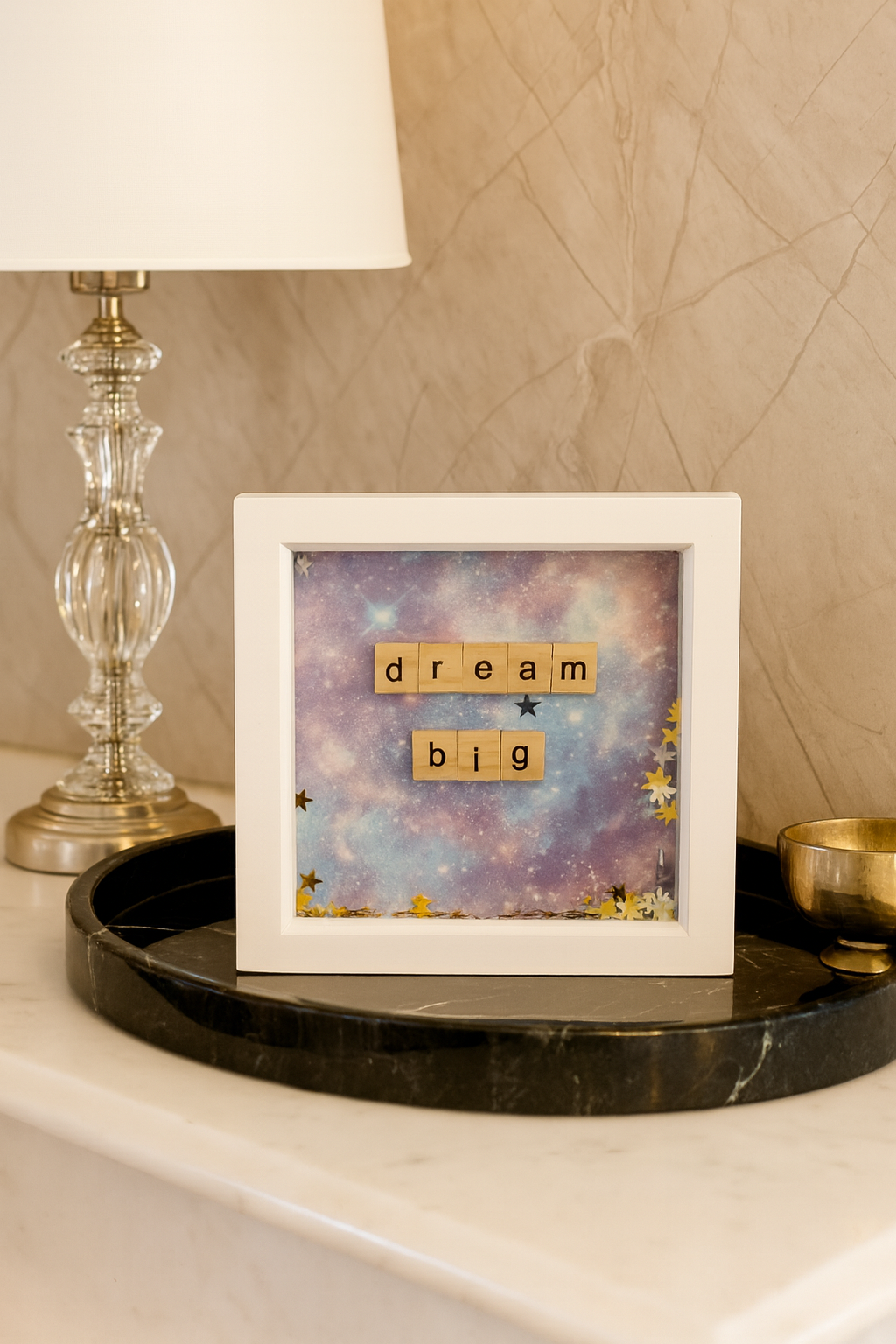 🌙 Dream Big Galaxy Shadow Box Frame