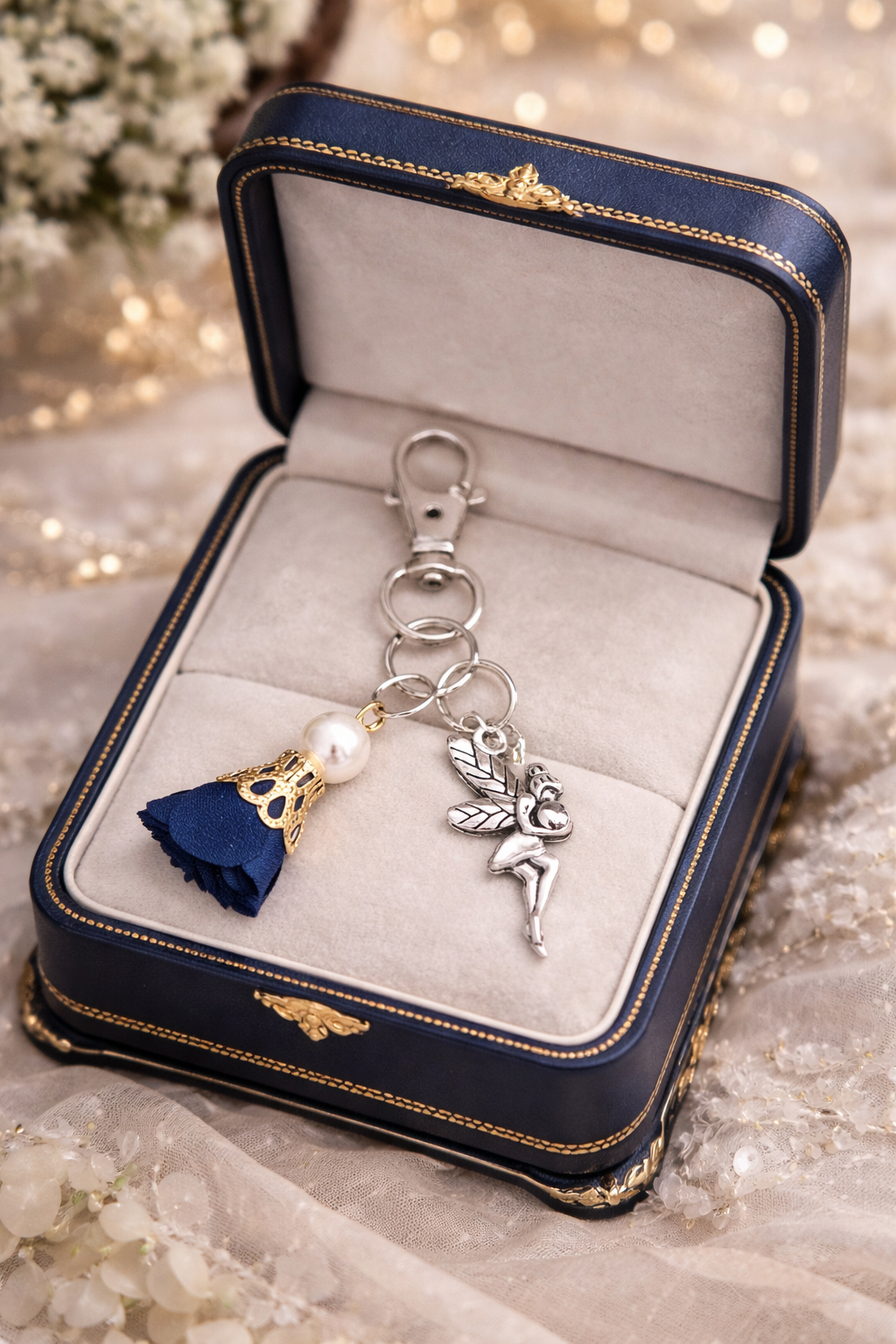 Midnight Fairy Tassel Keyring