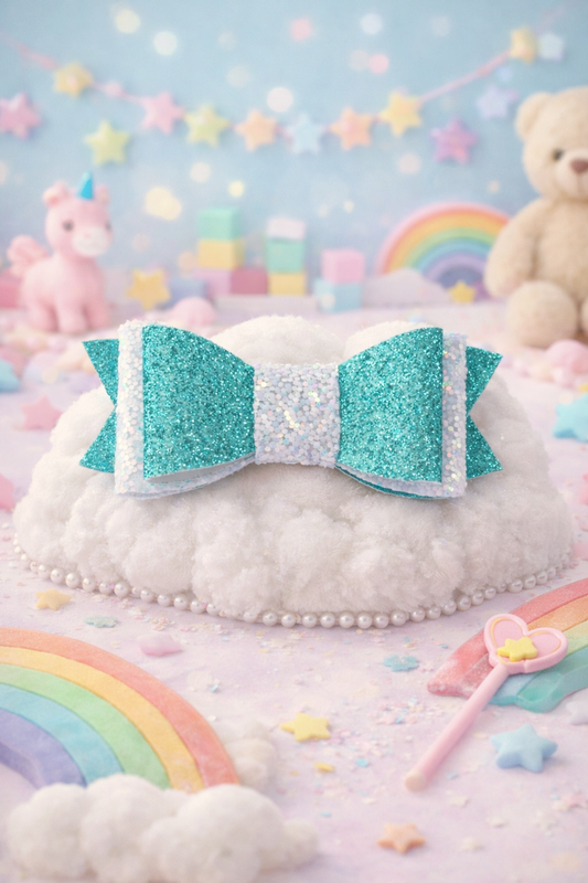 Dreamy Sky Sparkle Hair Bow