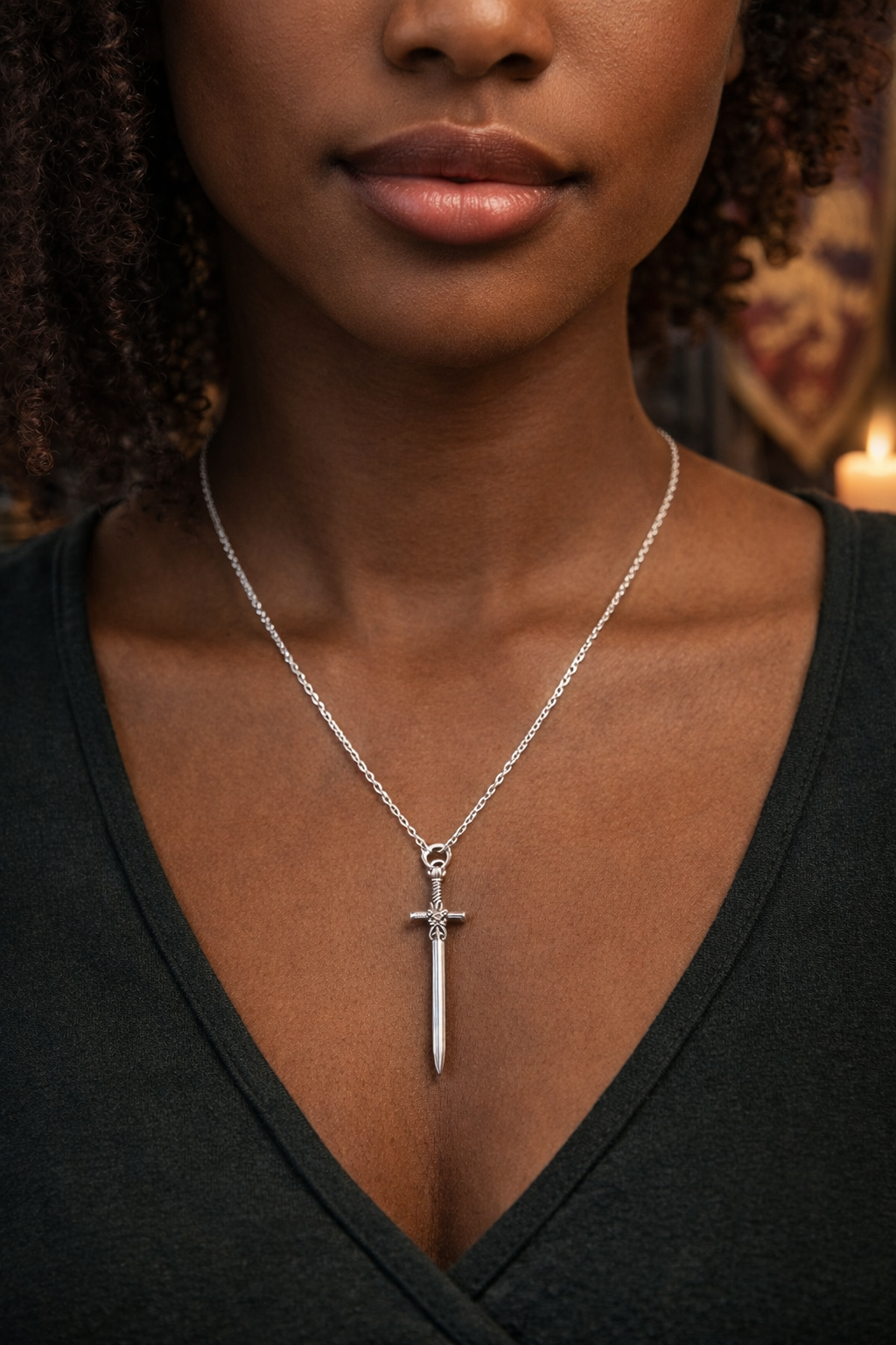 Knight’s Oath Dagger Necklace