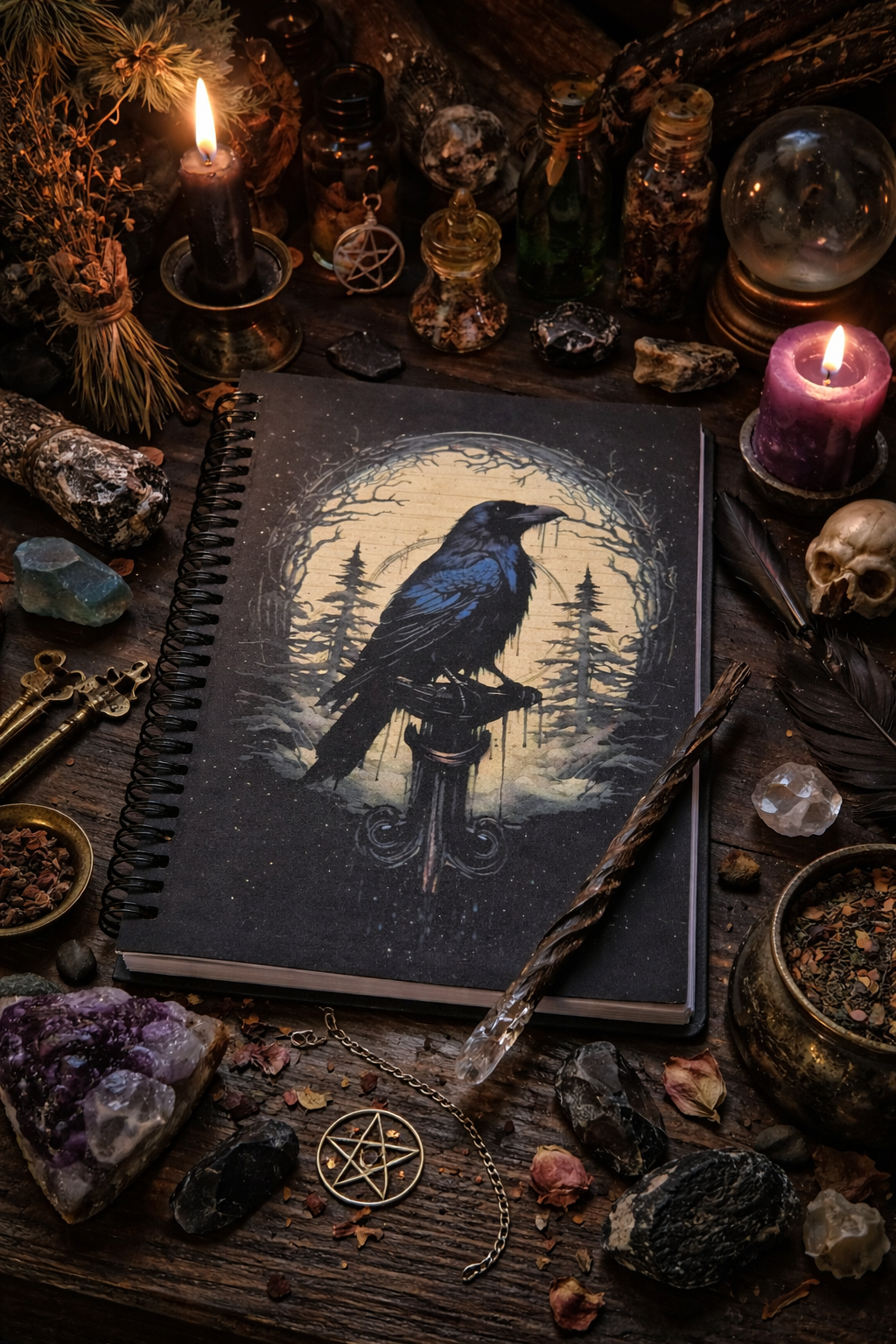 Raven Moon Book of Shadows Journal
