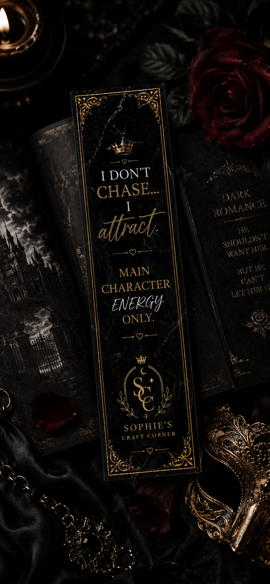 Main Character Energy Dark Romance Bookmark