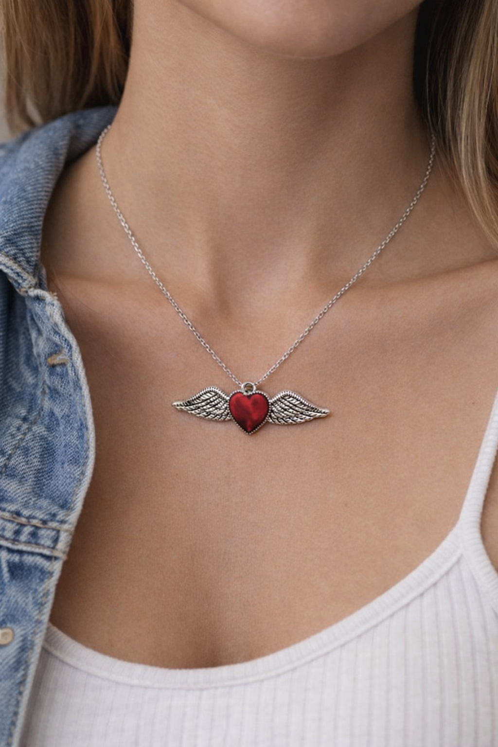 Winged Heart Necklace