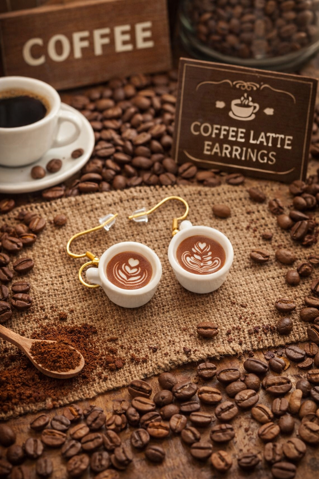 Coffee Date Drop Earrings