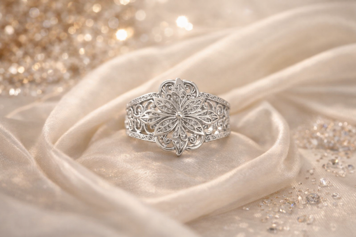 Celestial Filigree Bloom Ring