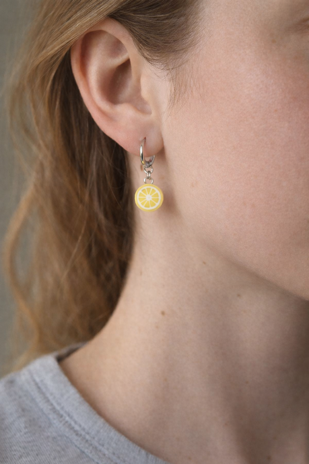 Lemon Drop Hoop Earrings