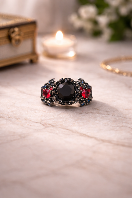 Midnight Empress Statement Ring