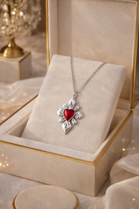 Scarlet Sovereign Heart Necklace